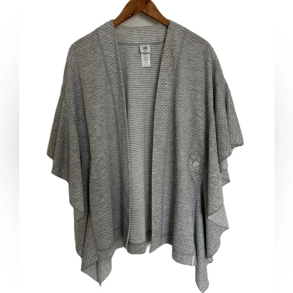 CAbi Cape Women's Gray White Stripe Polka Dot ATC XS/S #5846